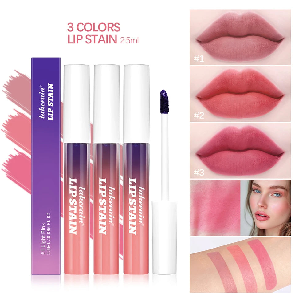 3pcs/set Lip Stain Peel Off And Reveal Long Lasting Waterproof Pink Lip Tint Transfer Proof Natural Lip Stain Tear Off Lip Gloss