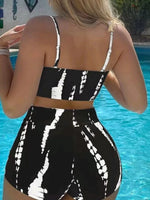 2025 High Waist Drawstring Front Bikini Set – Women's Swimsuit Swimwear Beachwear