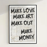Simple Trendy Text Printing Poster, Simple Canvas Wall Decoration, Modern Art Home Decoration, Living Room Decoration