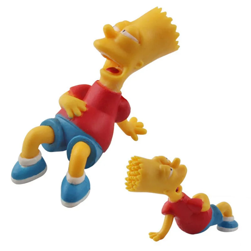 14pcs Disney Simpsons Cartoon Action Figure Toys Funny Homer Marge Bart Mini Figurines PVC Doll Model Children Toy Birthday Gift