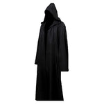 Halloween Cloak Cosplay Costume Adults Sorcerer Long Shirt Hooded Black Robe Costume Wizard Tunic Hooded Robe