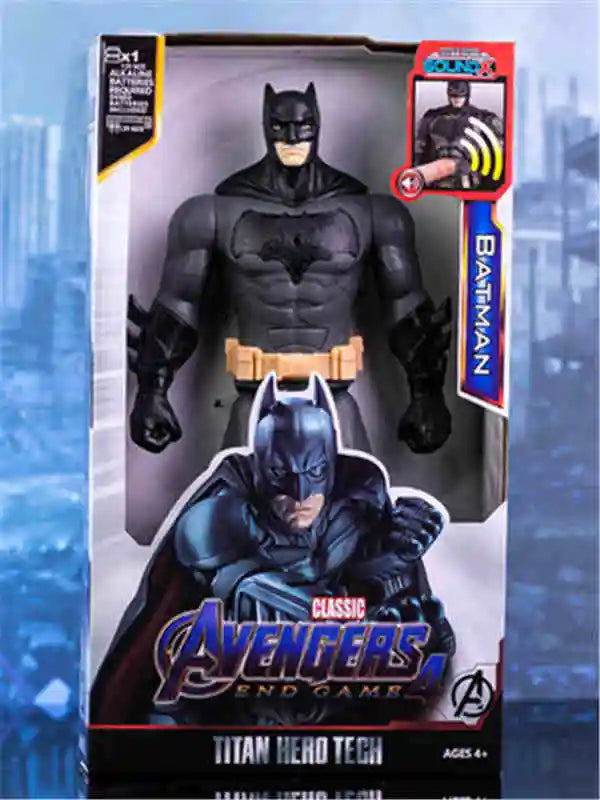 Action Toy 30cm Marvel Avengers Toy Thanos Hulk Spiderman Iron Man Captain America Thor Black Panther With Sound And Light