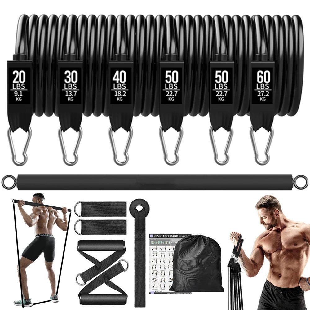 High Quality Fitness Booty Resistance Elastic Band Workout Set for Home Exercise Training Gym Dumbbell Harness Expander Equipment