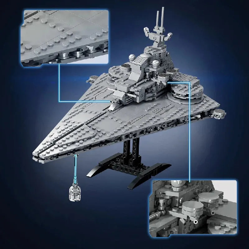 758PCS Space MOC Incursor-Class Cruiser Building Block Movie Star Destroyer Series Model Assembling Toy Gift for Boys Kid Adult