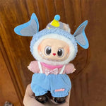 17cm Cute Mini Plush Doll'S Clothes Outfit Accessories For Korea Kpop Exo Labubu Idol Dolls shark onesie Clothing DIY Girl Gift