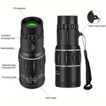 16x52 Monoculars HD Telescope Ipx4 Waterproof Long Distance Field of View Image Stabilization For Wildlife Observation Hiking