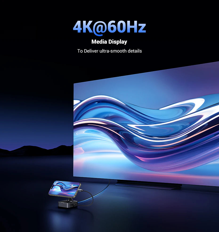 UGREEN Foldable USB C HUB 4K60Hz HDMI PD100W USB3.0 Docking Station for Phone Tablet Laptop Macbook Pro Air Android USB Splitter