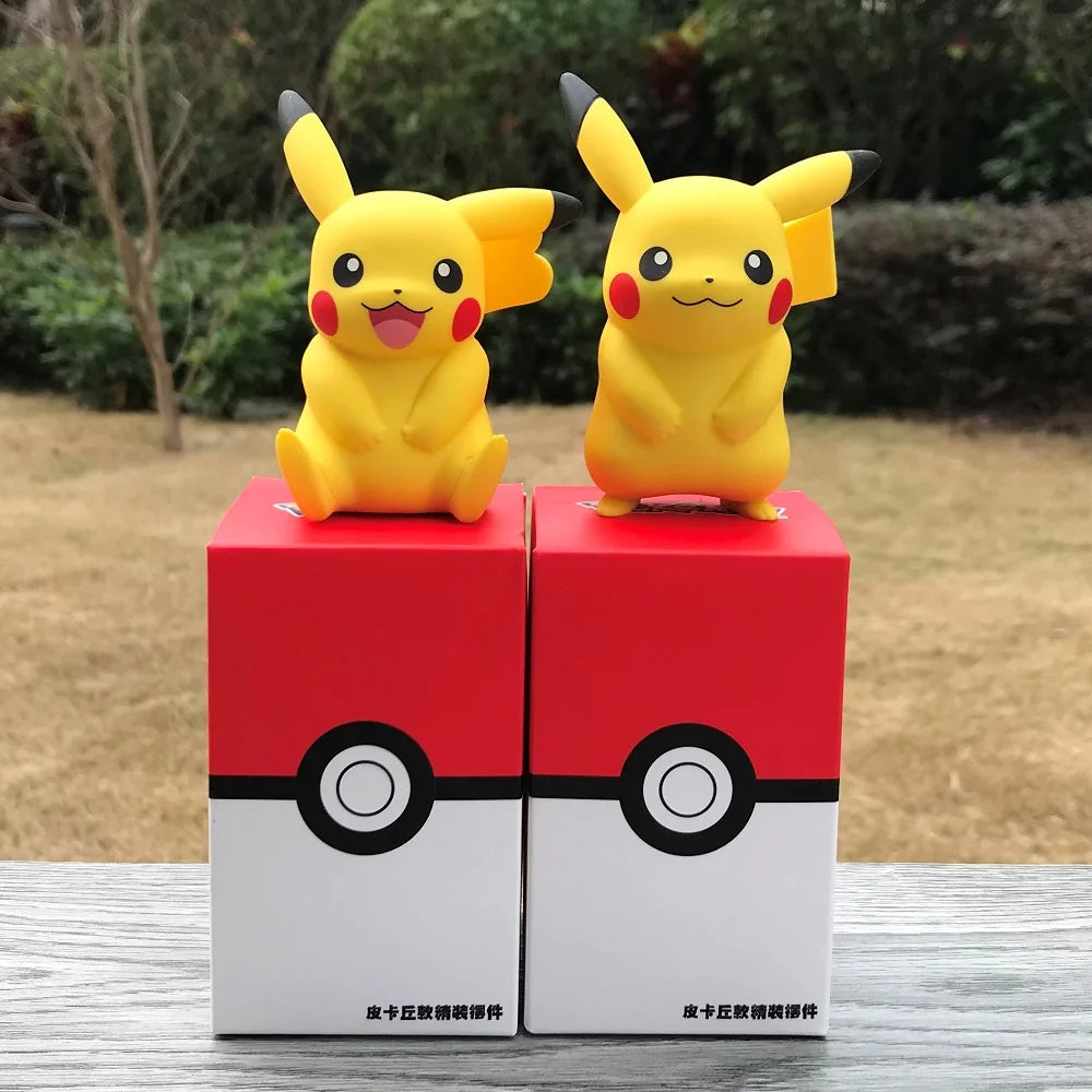 original Pokemon Figures Pikachu Charmander Psyduck Jigglypuff Bulbasaur Squirtle PVC Toys Model