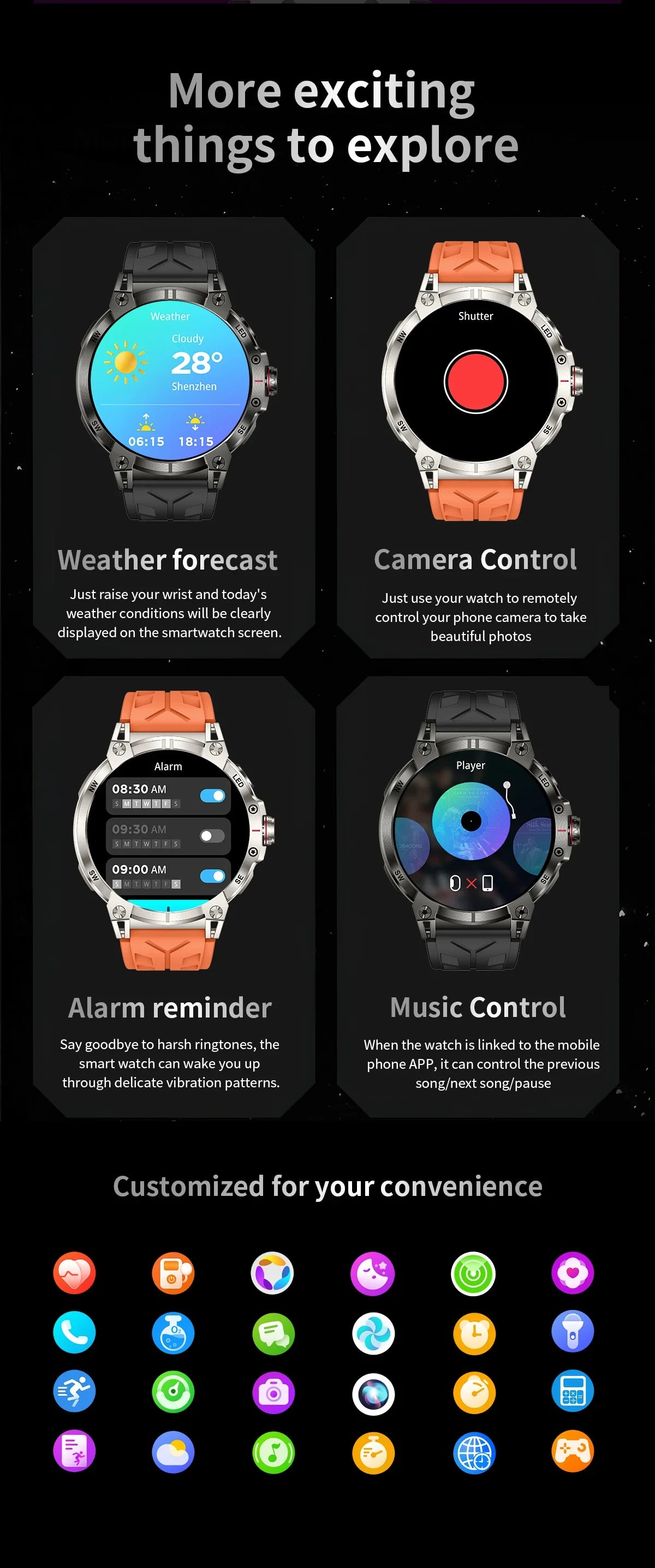 Xiaomi 760mAh Large Battery Outdoor Smart Watch Men 1.85 inch HD Screen GPS Compass Bluetooth Call IP68 Waterproof Smartwatch