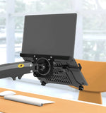 2 in 1 NB New F80 + FP-2 Monitor and Laptop Holder for 17-30" Monitor + 10-17" Laptop Desktop Mount Stand Clamp