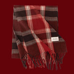 Christmas Red Scarf For Women Imitation Cashmere Plaid Printed Plush Scarf Trend Premium Warm Shawl Tassel Scarves