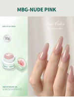 Nailpop HEMA-FREE Builder Gel 30g for Nail Extension Milky Smooth Clear/Pink Long Lasting Quick Building Soak Off UV Nail Gel