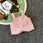 For 15cm cute mini labubu clothes  Kawaii Cartoon Bib Pants  With matching shoes Labubu Accessories