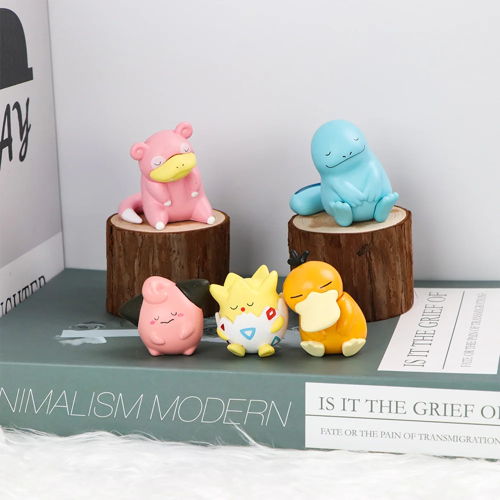 Pokemon Figure Toys Fuecoco Mew Gengar Sylveon Sprigatito 4-6pcs PVC Model Dolls Cute Small Desktop Decoration Gifts With Box