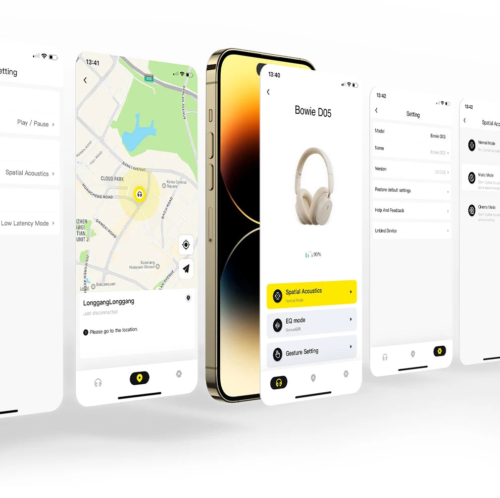 Baseus Wireless Headphones Bluetooth 5.3 HIFI Level Earphone 40mm Driver Foldable Over Ear Headsets 70H Playtime Spatial Audio