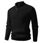 New Autumn Winter Men's Stand Collar Knit Pullovers Solid Color Half Zipper Knitting Sweater Men Fashion Loose Pullover Sweaters