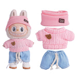 6.7inch labubu Clothing Accessories Set Hat + Clothes + (pants or skirt) Doll Clothes Suitable for Fashion Plush Dolls shoes