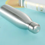 Single Layer Stainless Steel Canteen Kettle Outdoor Camping Hiking Water Bottle Portable Large Capacity Leakproof Drinking Bottl