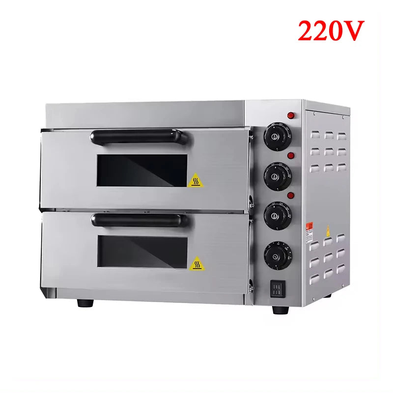 Commercial Double-Layer Kitchen Utensils, Pizza Bread Baking Machine, Household Electric Oven Machine
