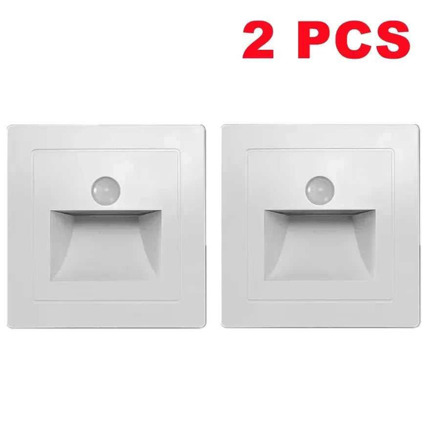 PIR Motion Detector Sensor LED Stair Light Infrared Human Induction Lamp for Recessed Steps, Ladder, Staircase, Bedroom Night Light