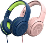 1/2/3Pcs AWATRUE AT2 Kids Headphones Wired Toddler Headsets with Mic Over-Ear Headphone Foldable on-Ear Design for PC,Laptop