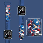 Sports Spiderman Children Watches for Boys Iron Man Captain Super Hero Kids LED Watch Digital Clock Student Toys Gifts