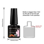 MEET ACROSS 12Pcs Gel Nail Polish Set 7.3ml Pink Blue Neon Macaron Color for Nails UV Gel LED Nail Art  Varnish Manicure Kit