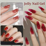 UR SUGAR 15ml Blood Red Jelly Gel Nail Polish Translucent Color Crystal Nude Gel Nail Art Varnish For Fall Winter Manicure