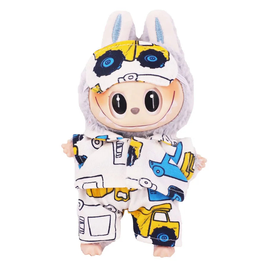 Doll Bedding Furniture For labubu 17cm Plush Doll Clothes Accessories Girl‘s Toys Birthday Christmas Gift