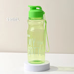 550ML Transparent Water Bottle Food Grade Portable Fitness Sports Water Bottle Tritan Material with Lanyard Outdoor Supplies