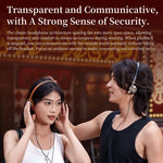 ROSESELSA Distant Mountain Retro Over Ear HiFi Headsets OOTD Vintage Metal Wired Headphones with MMCX 3.5mm Plug