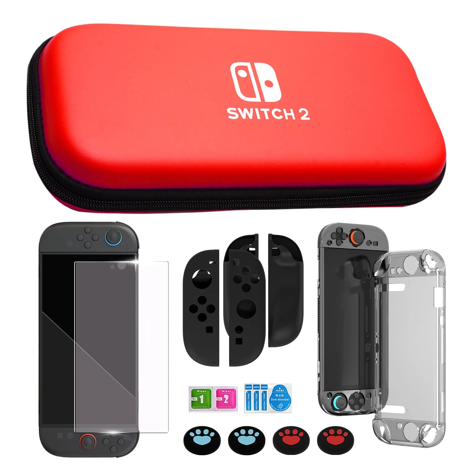 2025 SET New Nintendo Switch 2 Travel Carrying Bag Protective Cover Hard Shell Pack Game Travel Storage Bag Joy-Con Protective Cover