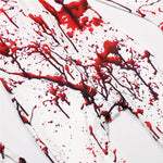 Kids Halloween Horror Costume Blood Red Jumpsuit with Scary Mask Spooky Role Play Party Outfit for Carnival Celebration