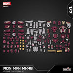 Marvel Iron Man MK46 Assembled Model 10in 1/7 scale Action Figures Reactors can emit light Collect Ornament Boy Toy Gift
