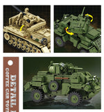 WW2 Classic Anti-tank Gun Building Blocks Army Weapon Toys Military Armored Cars MOC Bricks Tank Model Adult Children Gifts NEW