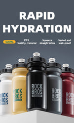 ROCKBROS Bicycle Water Bottle 600ML PP Sports Cup Cycling Kettle Outdoor Camping Hiking Squeeze Bike Cup