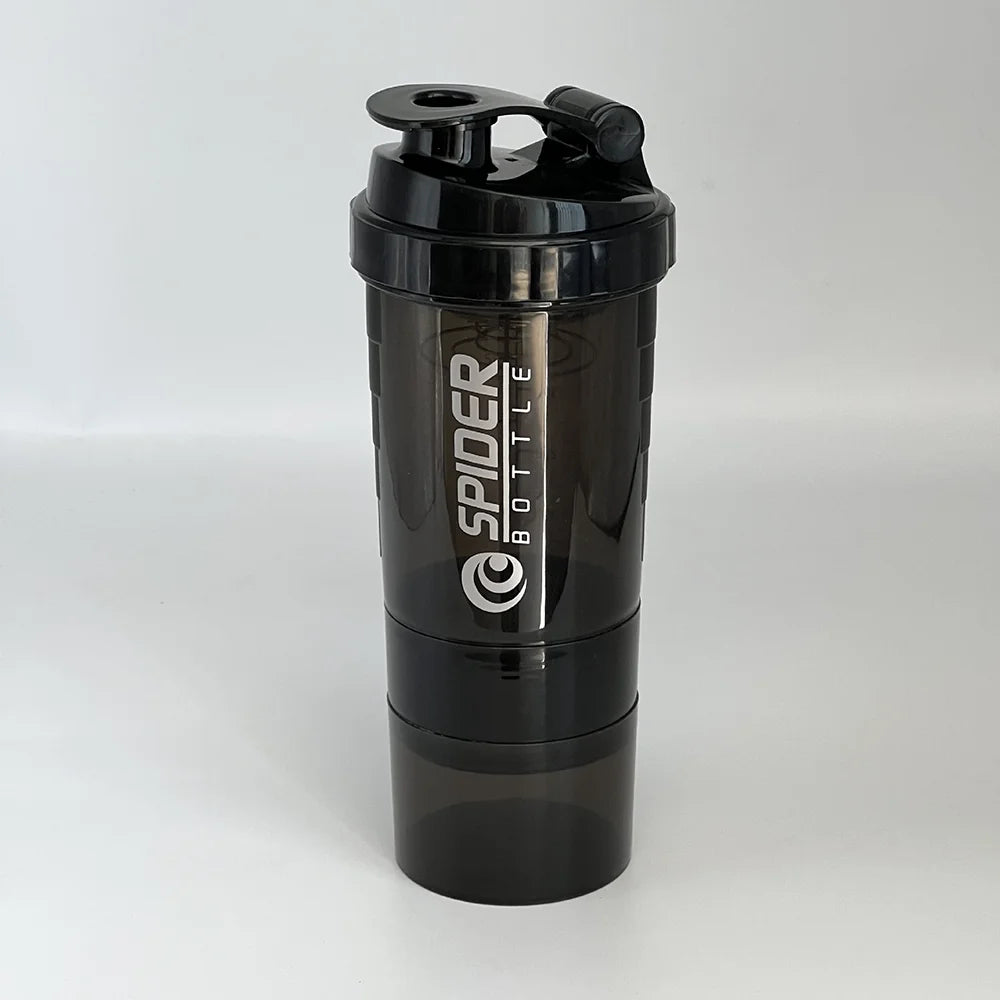 Protein Shaker Bottle Leak Proof Bottle for Protein Mixes 3 Layer Twist Off Shaker Cup Sports Shaker Bottle for Protein Powder