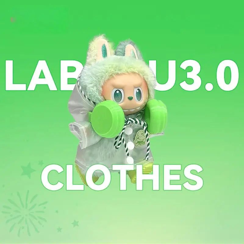 Doll Clothes: Baby Clothes Third Generation, Front High Energy Set, Sitting Party, Macaron,Only clothes