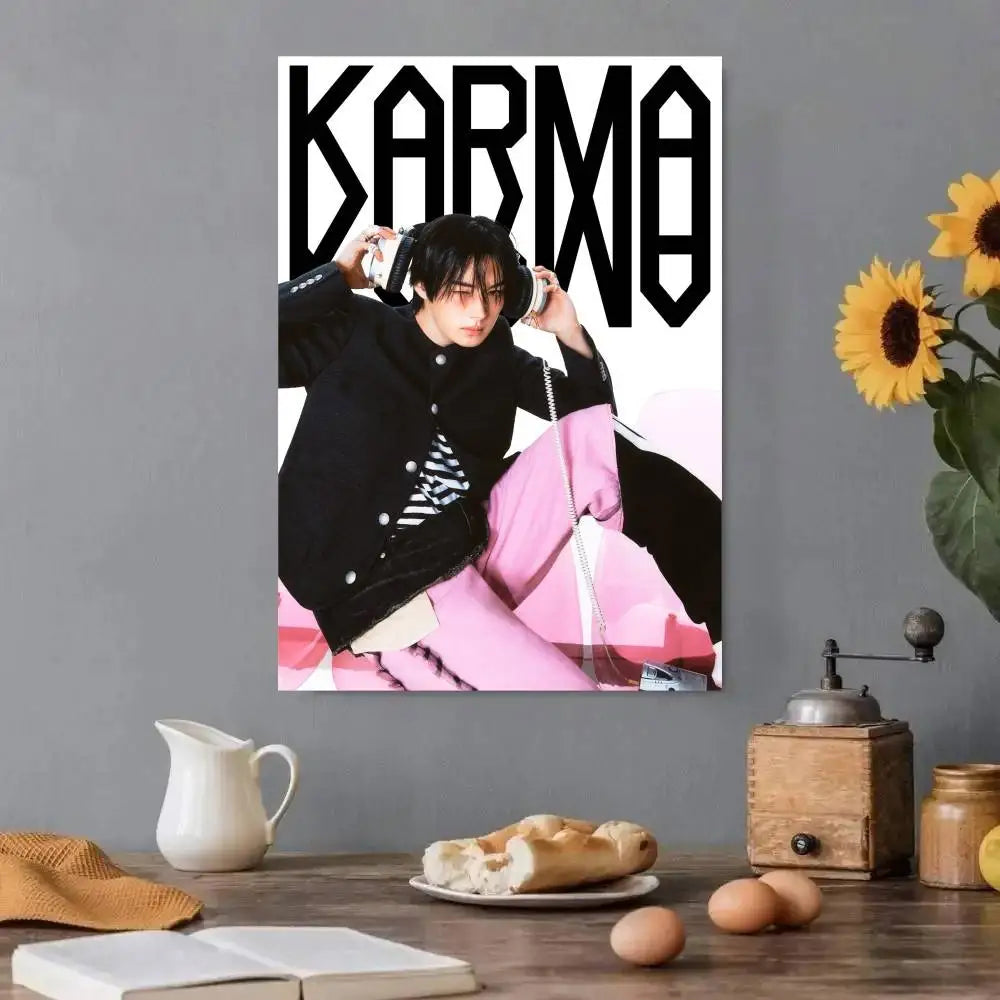 STRAYKIDS 4th Studio Album 'KARMA' Concept Photos Poster Bedroom Living Room Modern Art Home Decoration Wall Painting Gifts