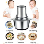 800W 3L Electric Meat Grinder Multifunction Food Processor Stainless Steel Kitchen Grinder Vegetable Chopper Slicer Machine Home