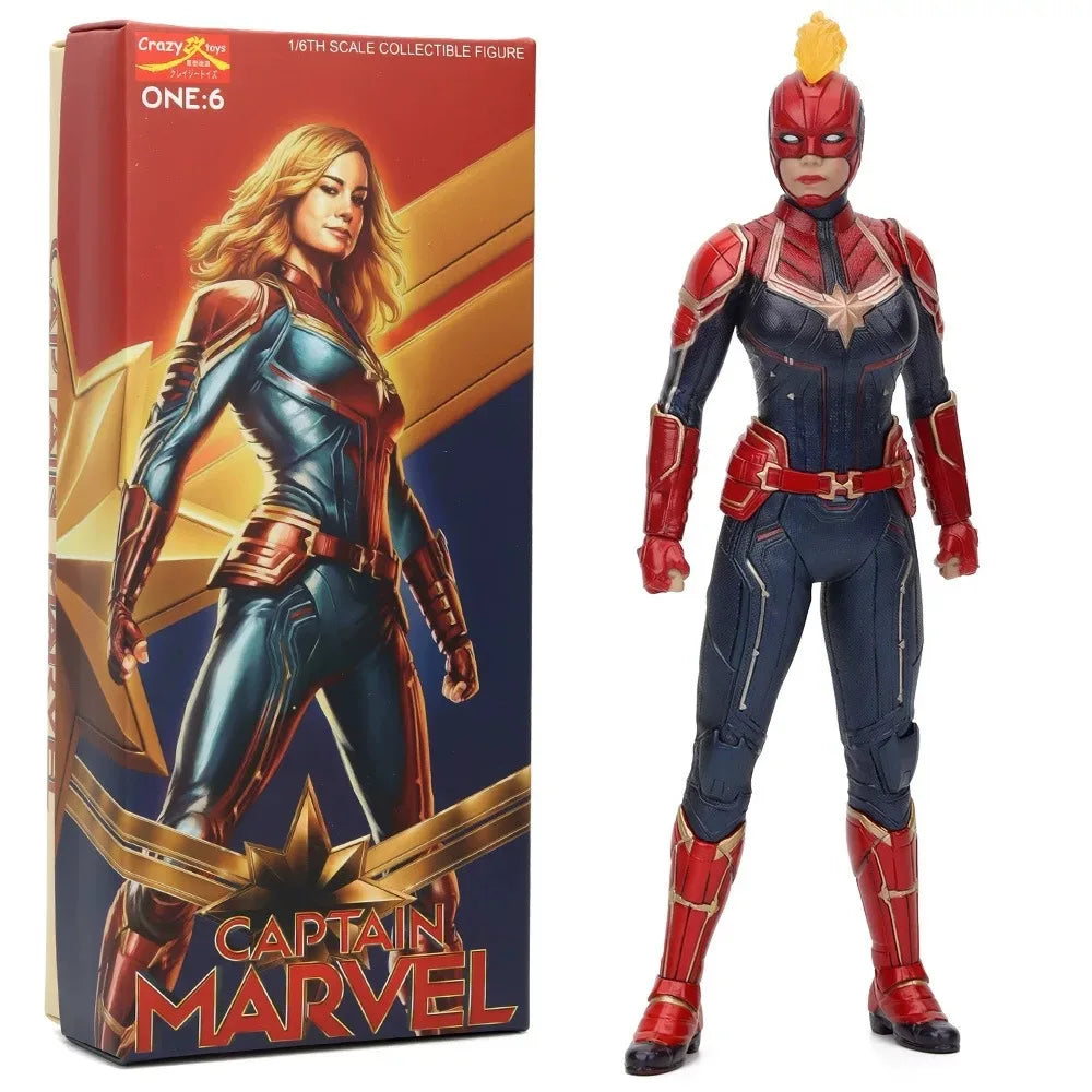 Marvel Super-Heroes Anime Figure Series Captain Marvel Thor Action Figure Toys 1/6 Statue Models Collection Toy Gifts Toys