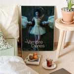 The Vampire Diaries Classic Movie Posters Canvas Painting Room Bar Cafe Aesthetic Art Wall Painting