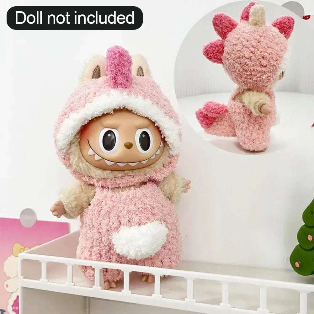 Ropa Labubu Cute Monkey Adventure Clothes Bear Rabbit Bib Pants Overalls Animal-themed Pendant Labubu Outfit Macaron Costume