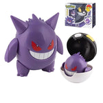 Pokemon Ball Deform Mewtwo Figure Pokeball Action Figurine Pikachu Charizard Gengar Blastoise Greninja Eevee Poke Child Toy Set