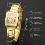 1/2PCS Fashion Square Dial Women Watches Ladies Quartz Wristwatches Girls Clock Reloj Mujer（Without Box）