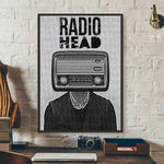 Rock Band R-Radiohead Poster Gallery Prints Self Adhesive Home Decor Decoration Wall Decals Living Room Sticker