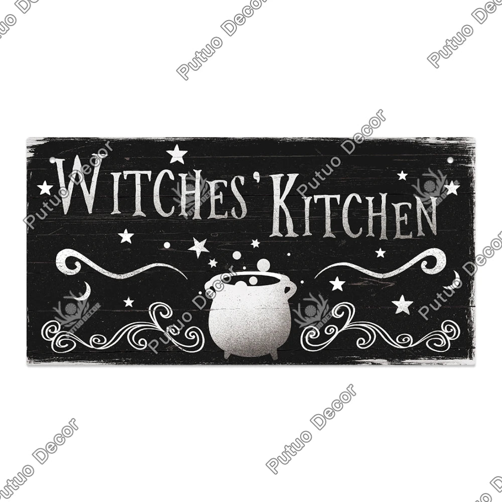 Putuo Decor Halloween Wooden Hanging Pendant Door Sign Pumpkin Ghost Bat Swith Greeting Doorplate Wood Crafts Happy Halloween Da