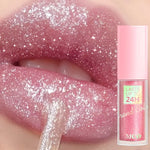 6 Colors Glitter 1pcs Lip Glaze Long Lasting Lip Gloss Waterproof Liquid Lipstick Makeup Lip Oil Lip Tint Moisturizing Lip Balm
