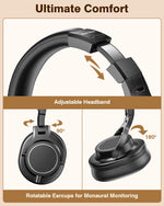 New Bee Wired Hi-Res Studio Headphone Monitor Music Professional Studio Pro 50 DJ Headphones With Microphone Over Ear Earphone