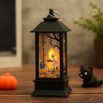 Portable Halloween Pumpkin Ghost Castle Lantern Lamp Hanging LED Light Home Night Light Decoration Party Haunted House Props